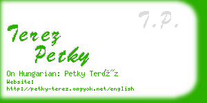 terez petky business card